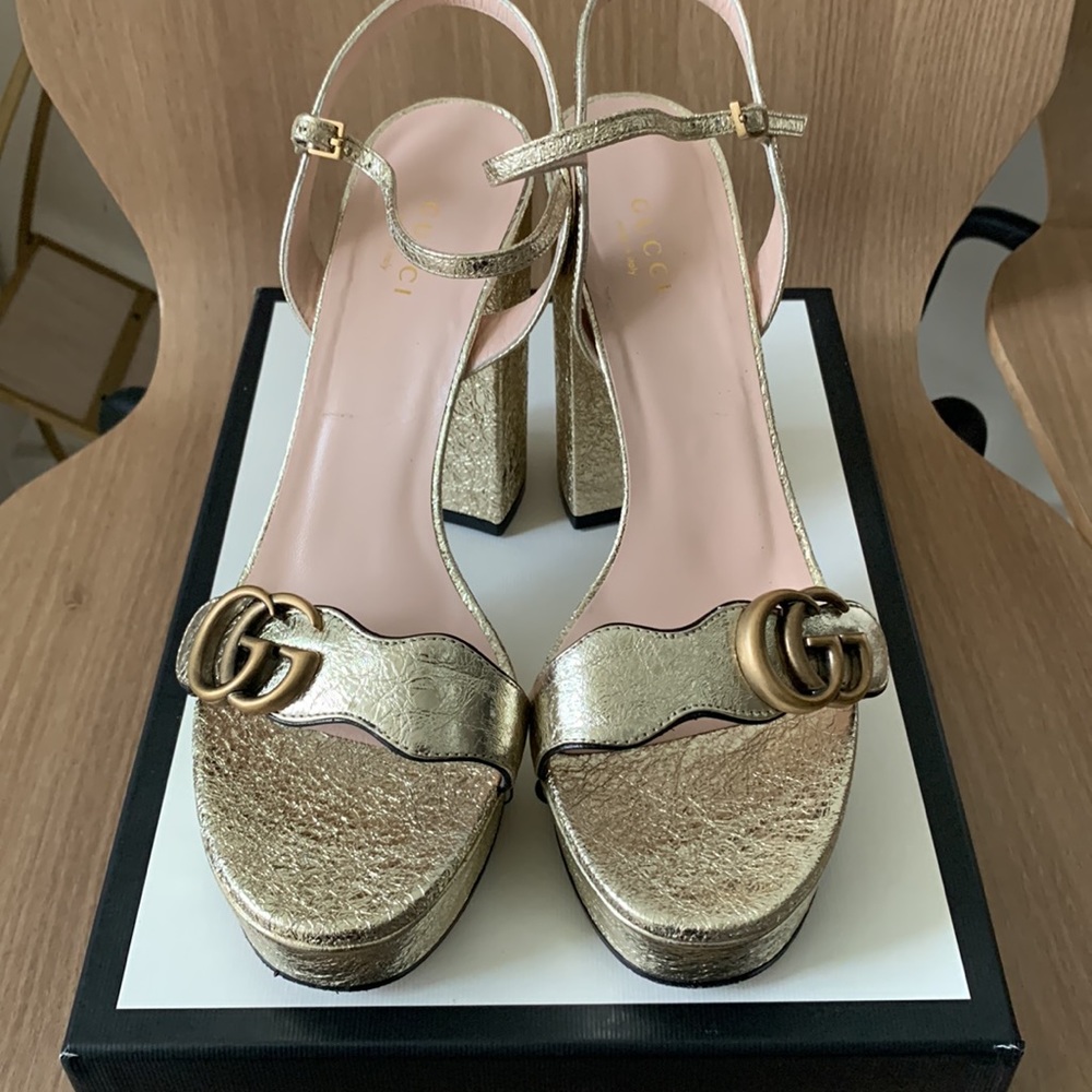 Gucci GG Marmont Platform Sandals